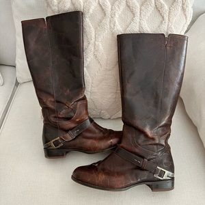 UGG Australia Women’s Channing Brown Tall Leather Riding Boot